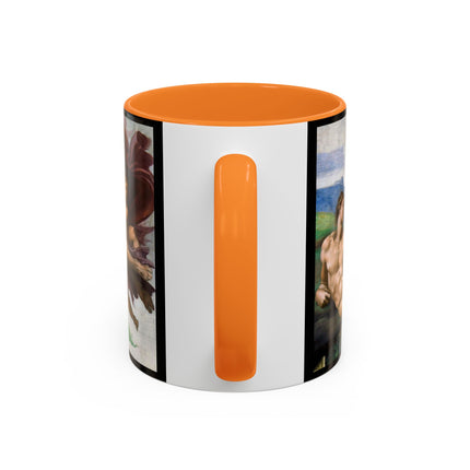 The Creation of Adam by Michelangelo Buonarroti Colorful Mugs (11oz, 15oz)