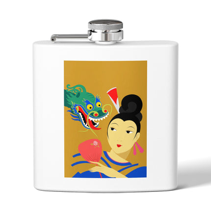 Dragon Fan Flask – Bold Chinese Fantasy & Elegant Strength