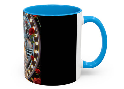 Halloween Witch Through the Mirror Colorful Mugs (11oz, 15oz)