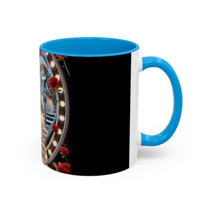 Halloween Witch Through the Mirror Colorful Mugs (11oz, 15oz)