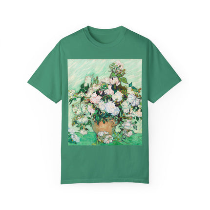 Roses by Vincent Van Gogh Unisex Garment-Dyed T-shirt