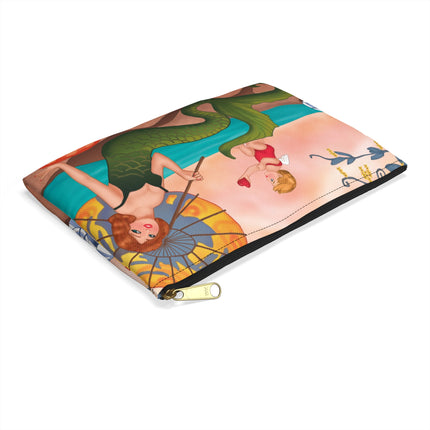 Mermaid with Parasol and Cupid by George Barbier Accessory Pouch