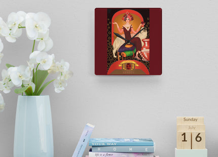 January & Garnet Zodiac Acrylic Wall Clock