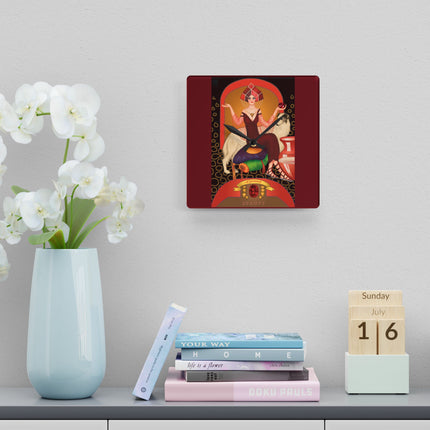 January & Garnet Zodiac Acrylic Wall Clock