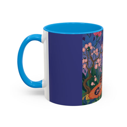 The Garden Of Quiet Reverie Colorful Mugs – Art Deco Botanical Serenity