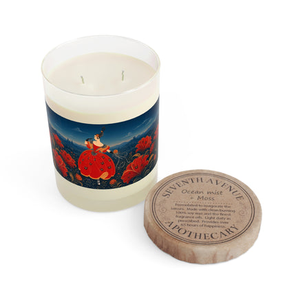 🌺🌙 The Lady Of The Crimson Twilight Garden Scented Candle – Art Deco Floral Fantasy