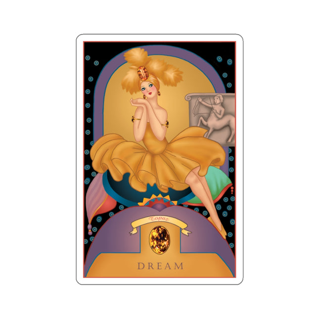 November & Topaz (from the Gem Series) by Sofia Chiostri Kiss-Cut Stickers (4 Sizes)