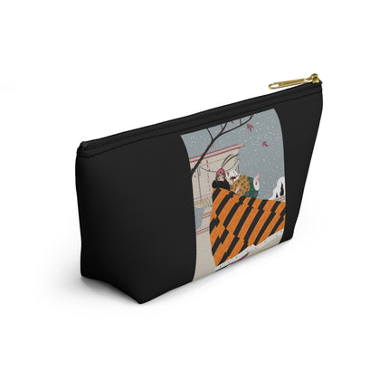 Snowfall Courtesan Cosmetic Bag – Whimsical Winter Elegance