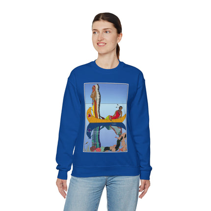 Le long du Missouri (Indian couple on the Missouri River) by George Barbier Heavy Blend™ Crewneck Sweatshirt