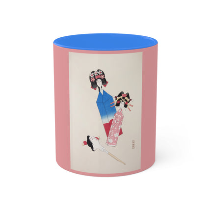 Illustrations of Japanese Toys Pl.001 by Kawasaki Kyosen Colorful Mugs, 11oz