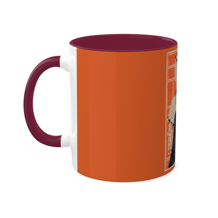 The Actor Kawarasaki Gonjūrō for a Fire Troupe by Tsukioka Yoshitoshi Colorful Mugs, 11oz