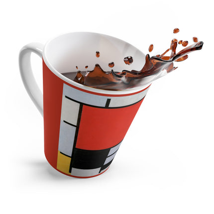 Composition with Red, Yellow, Blue, and Black by Piet Mondrian Latte Mug