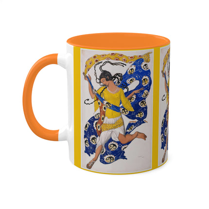 The Butterfly (Costume Design for Anna Pavlova) by Leon Bakst Colorful Mugs, 11oz