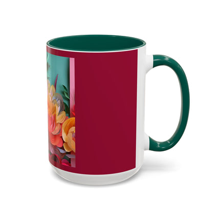 Peonies in Full Bloom Colorful Mugs (11oz, 15oz)