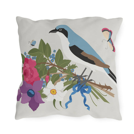 Bluebird & Butterfly Outdoor Pillows – Spring Harmony & Delicate Beauty