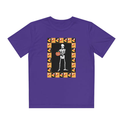 Candy Corn Skeleton Youth Competitor Tee