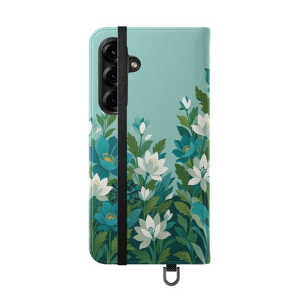 🐉🌿 The Dragon Keeper Flip Case – Art Deco Floral Fantasy