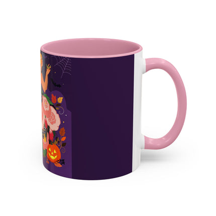 🌹🎃 The Lady Of The Haunted Rose Garden Colorful Mug – Romantic Halloween Charm
