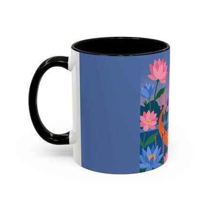 The Lady Of The Lotus Voyage Colorful Mugs – Art Deco Botanical Elegance