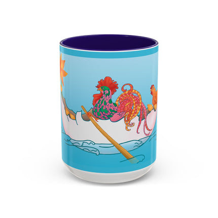 A Rooster's Seafaring Adventure Colorful Mugs, 11oz