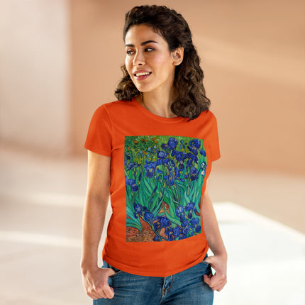Irises by Van Gogh Women's Midweight Cotton Tee