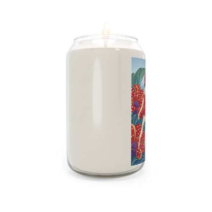 🎭🌺 The Scarlet Flower Garden Dancers Scented Soy Candle – Art Deco Floral Whimsy