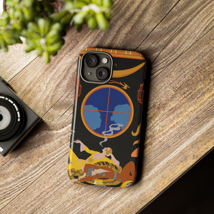 Art Deco Lounge Phone Case – Opulent Smoke & Timeless Glamour