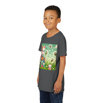 Geisha Kitten and the Dandelion Wish Youth Short Sleeve Tee