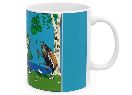 Frog and Beetle Band by Fritz Baumgarten Ceramic Mug 11oz