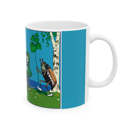 Frog and Beetle Band by Fritz Baumgarten Ceramic Mug 11oz