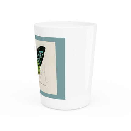 Green Birdwing by Charles Dessalines D' Orbigny Ceramic Shot Glass