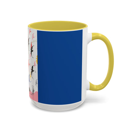 Flight of the Songbirds Colorful Mugs – Theatrical Whimsy & Colorful Harmony