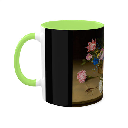 Flower Still Life by Ambrosius Bosschaert Colorful Mugs, 11oz