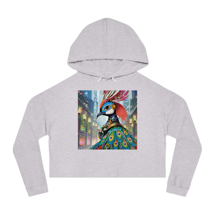 Techno Plumes Cropped Hooded Sweatshirt