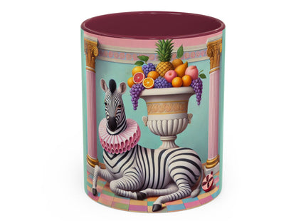 Still Life with Zebra, Fruit, and Pink Columns Colorful Mugs (11oz, 15oz)