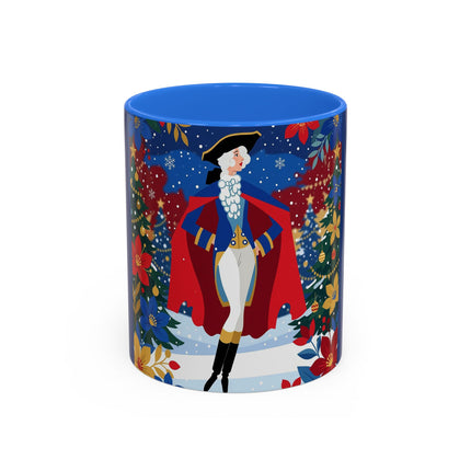 🎭❄️ The Christmas Masquerade Lady Colorful Mug – Art Deco Holiday Fantasy