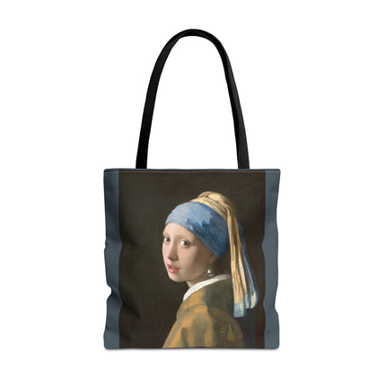 Girl with a Pearl Earring by Johannes Vermeer Tote Bag (AOP)