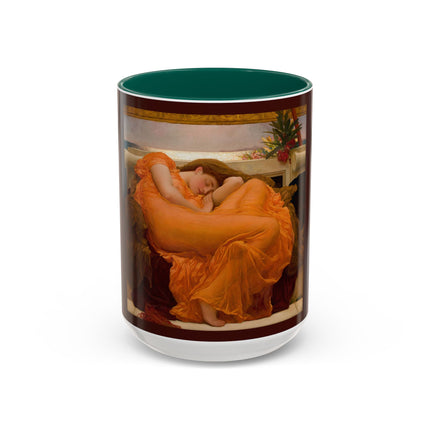 Flaming June by Frederic Leighton Colorful Mugs (11oz, 15oz)
