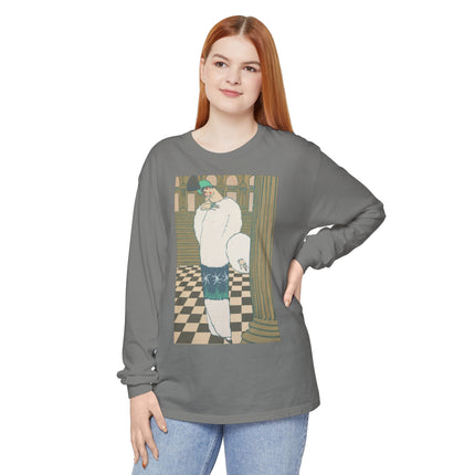 Les Hermines by Georges Lepape Garment-dyed Long Sleeve T-Shirt