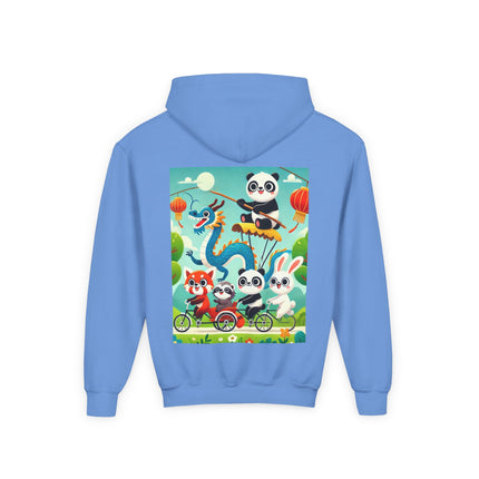 Rolling Along Together Youth Hooded Sweatshirt – Friendship, Fun & Playful Adventure