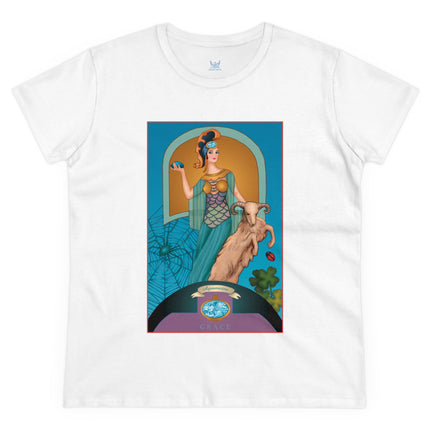 March & Aquamarine (Gem Series) by Sofia Chiostri Women's Midweight Cotton Tee