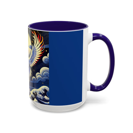 Majestic White Crane Colorful Mugs (11oz, 15oz)