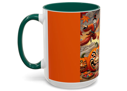 Halloween Rabbit’s Kabuki Jack-o’-Lanterns Colorful Mugs (11oz, 15oz)