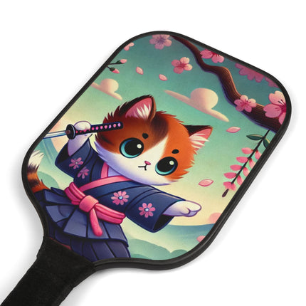 Samurai Kitten Pickleball Kit – Graceful Strikes & Cherry Blossom Spirit