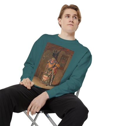 A Buddhist Lama by Vasily Vereshchagin Garment-Dyed Sweatshirt