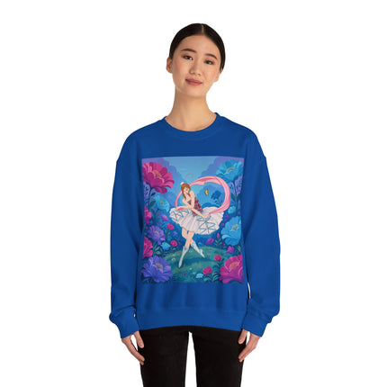 🦋🌸 The Butterfly Garden Ballet Crewneck Sweatshirt – Art Deco Floral Whimsy