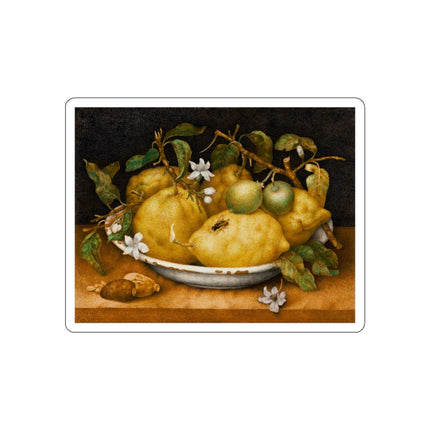 Still Life with Bowl of Citrons by Giovanna Garzoni Die-Cut Stickers (5 Sizes)