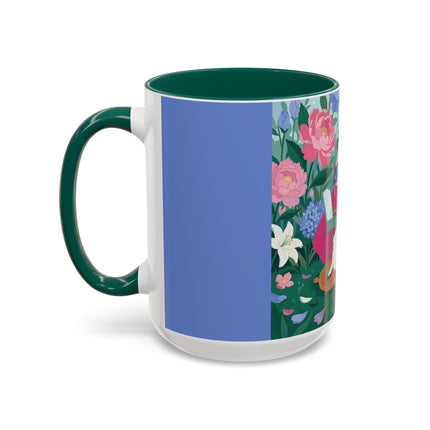 The Ladies Of The Blossoming Vanity Colorful Mugs – Art Deco Floral Elegance