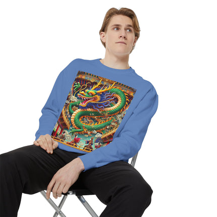 Tibetan Dragon Over Kabuki Duel Sweatshirt