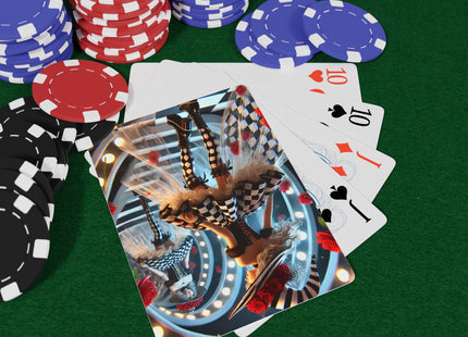 Halloween Witch Through the Mirror Playing Cards